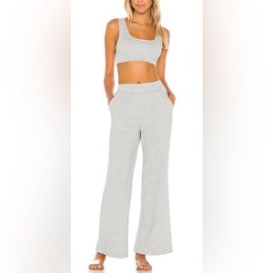 Revolve Superdown Jules Fleece Set in Heather Grey (NWOT)